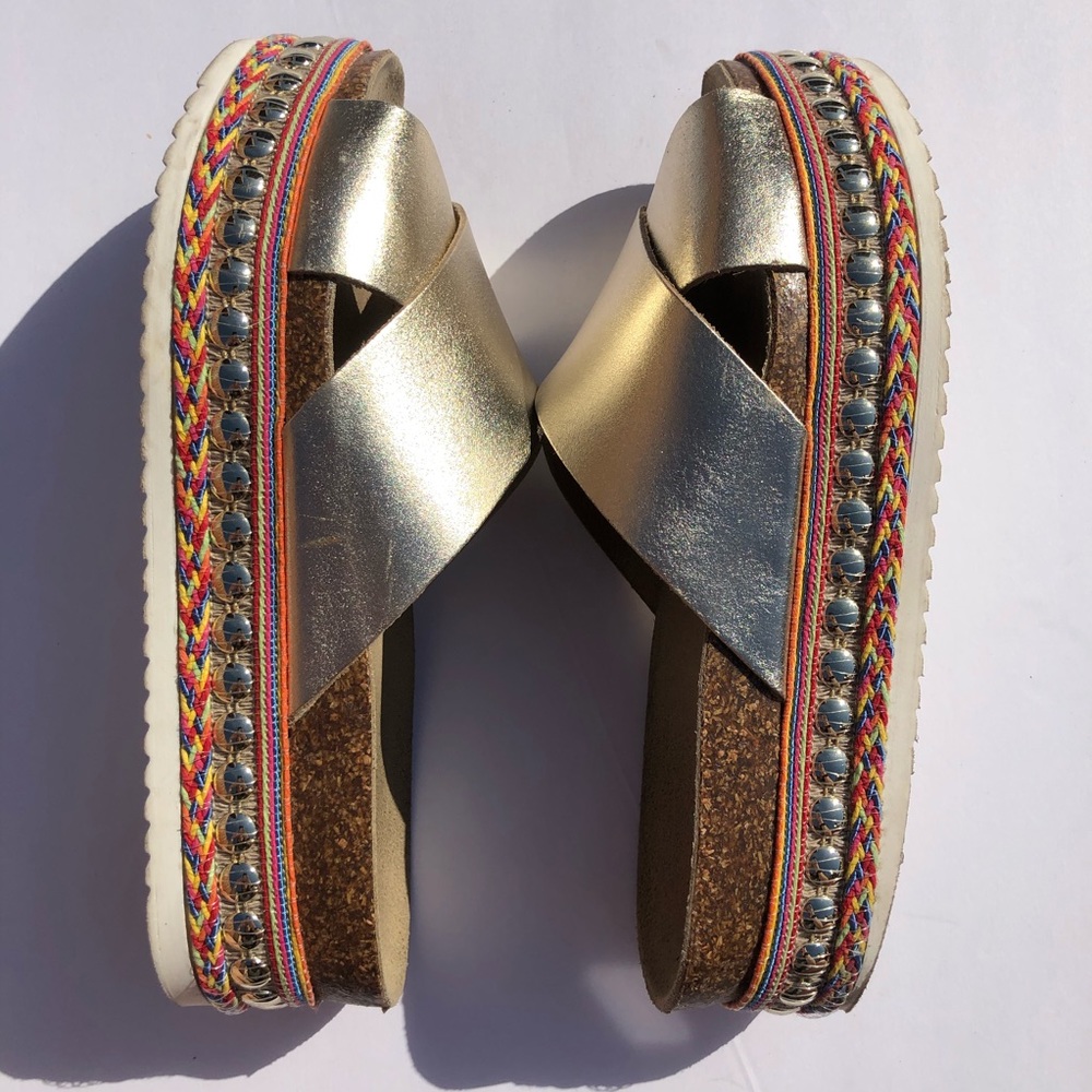 Carvela by Kurt Geiger Kake platform gold sandal